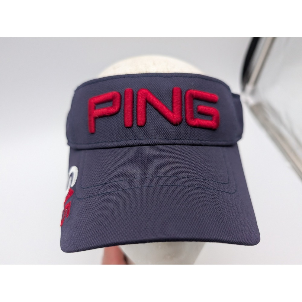 Ping G15 Golf Visor Charcoal Gray Red Embroidered Adjustable Hat